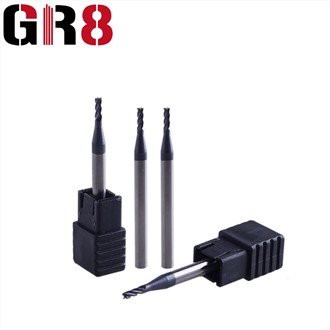 2 riller flad fræser med mikrodiameter